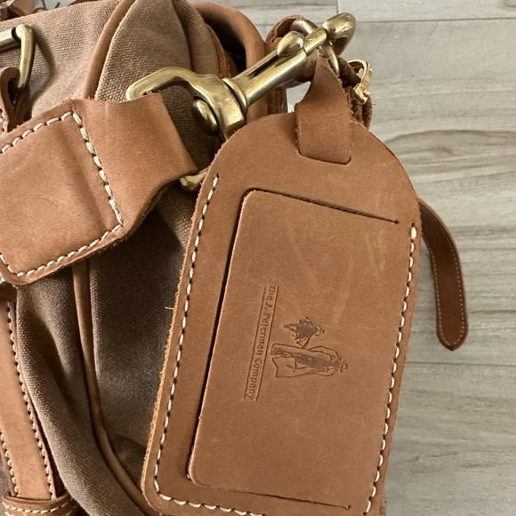 J Peterman Leather & Canvas Travel Bag - Picture 6 of 10
